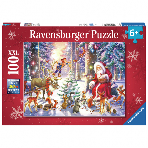 Ravensburger pussel Christmas in the Forest 100 bitar XXL i gruppen PUSSEL / < 750 bitar hos Spelexperten (10112937)