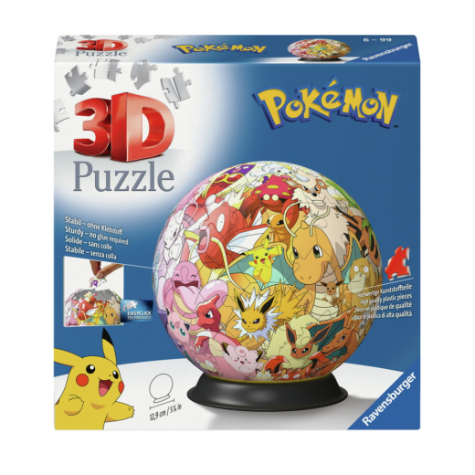 Ravensburger 3D Pussel: Pokémon Pussel Boll 72 Bitar i gruppen PUSSEL / 3D pussel hos Spelexperten (10311595)