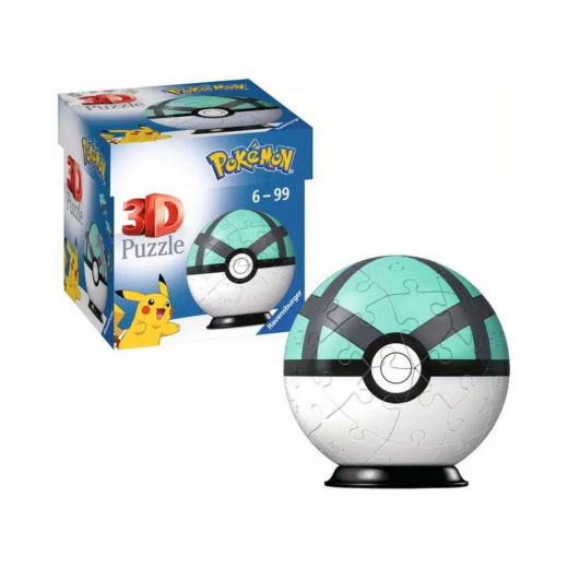 Ravensburger 3D Pussel: Pokémon Pokeball Mintgrön 55 Bitar i gruppen PUSSEL / 3D pussel hos Spelexperten (10373528-M)