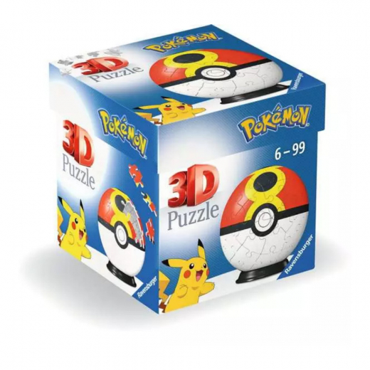 Ravensburger 3D Pussel: Pokémon Pokeball Röd/Gul 55 Bitar i gruppen PUSSEL / 3D pussel hos Spelexperten (10374022-RGS)