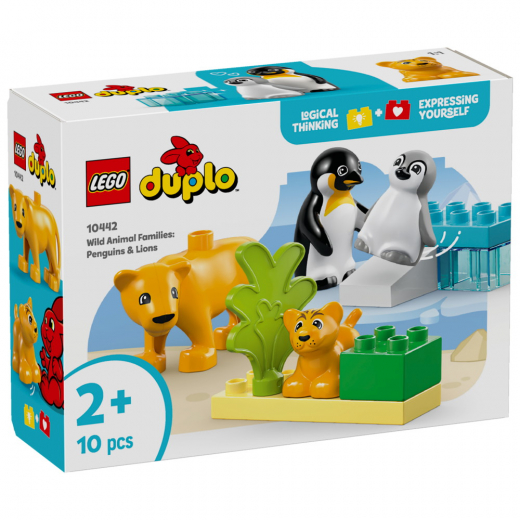 LEGO Duplo - Vilda djurfamiljer: Pingviner och lejon i gruppen LEKSAKER / LEGO / LEGO Duplo hos Spelexperten (10442)