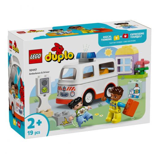 LEGO Duplo - Ambulans och förare i gruppen LEKSAKER / LEGO / LEGO Duplo hos Spelexperten (10447)