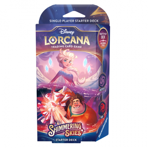 Disney Lorcana TCG: Shimmering Skies Starter Deck - Amethyst & Ruby i gruppen SÄLLSKAPSSPEL / Kortspel hos Spelexperten (11098448-EW)