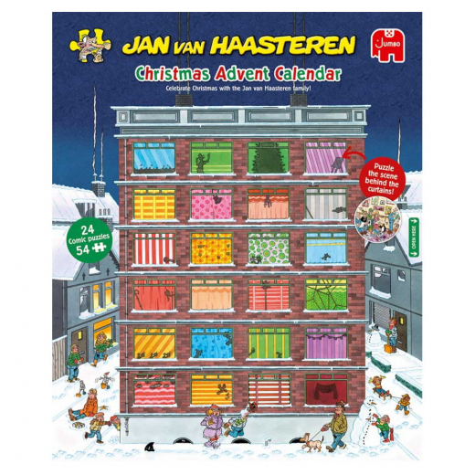 Jan van Haasteren Pussel - Adventskalender 24 x 54 Bitar i gruppen PUSSEL / Jan van Haasteren hos Spelexperten (1110100314)