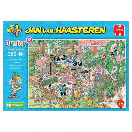 Jan van Haasteren Pussel - The School Garden 360 Bitar i gruppen PUSSEL / < 750 bitar hos Spelexperten (1110100321)