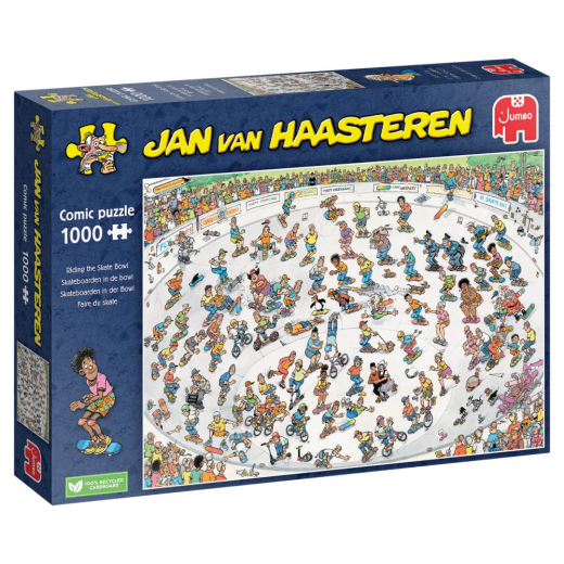 Jan van Haasteren Pussel - Riding the Skate Bowl 1000 Bitar i gruppen PUSSEL / 1000 bitar hos Spelexperten (1110100323)