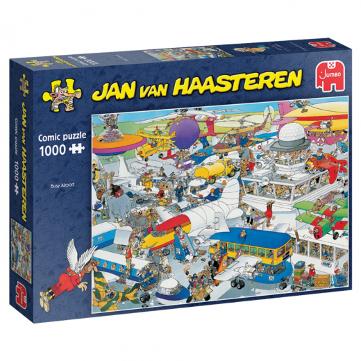 Jan van Haasteren - Busy Airport 1000 Bitar  i gruppen PUSSEL / Jan van Haasteren hos Spelexperten (1119801831)