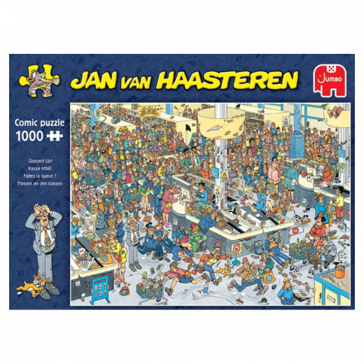 Jan van Haasteren - Queued Up! 1000 Bitar  i gruppen PUSSEL / Jan van Haasteren hos Spelexperten (1119801833)