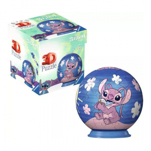 Ravensburger 3D Pussel: Stitch & Friends Rosa 55 Bitar i gruppen PUSSEL / 3D pussel hos Spelexperten (11598)