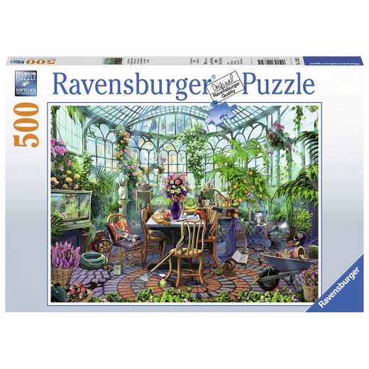 Ravensburger Pussel - Greenhouse Mornings 500 Bitar i gruppen PUSSEL / < 750 bitar hos Spelexperten (12000207)