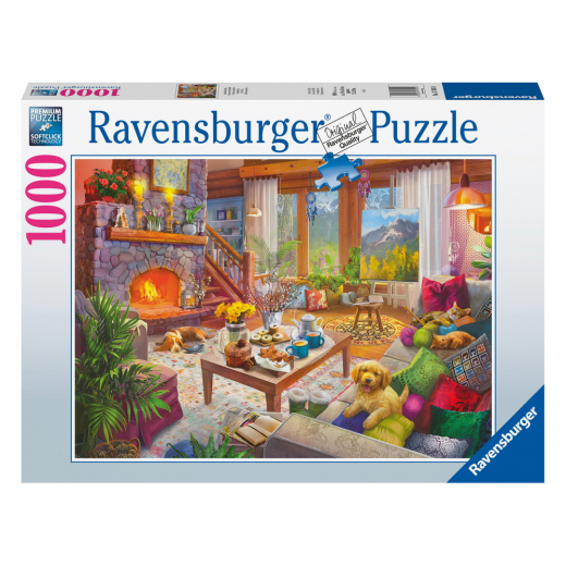 Ravensburger Pussel: Mysig stuga 1000 Bitar i gruppen PUSSEL / 1000 bitar hos Spelexperten (12000293)