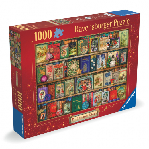 Ravensburger pussel: The Christmas Library 1000 Bitar i gruppen PUSSEL / 1000 bitar hos Spelexperten (12000324)