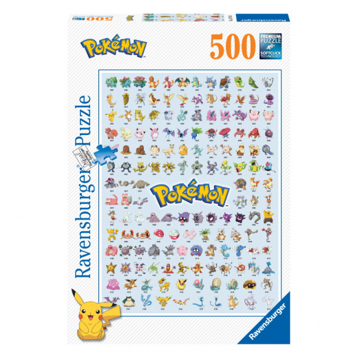 Ravensburger Pussel: Pokémon De första 151! 500 Bitar i gruppen PUSSEL / < 750 bitar hos Spelexperten (12000511)