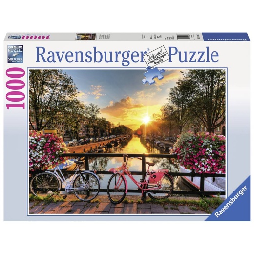 Ravensburger Pussel: Bicycles in Amsterdam 1000 bitar i gruppen PUSSEL / 1000 bitar hos Spelexperten (12000662)