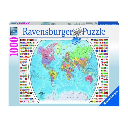 Ravensburger pussel: Political World Map - 1000 bitar i gruppen PUSSEL / 1000 bitar hos Spelexperten (12000664)