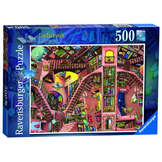 Ravensburger Pussel: Ludicrous Library 500 bitar i gruppen PUSSEL / < 750 bitar hos Spelexperten (12000681)