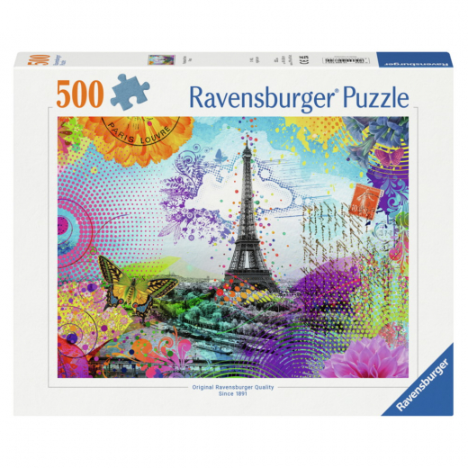 Ravensburger Pussel: Postcard from Paris 500 Bitar i gruppen PUSSEL / < 750 bitar hos Spelexperten (12000772)