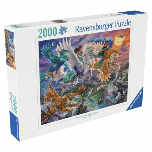 Ravensburger Pussel: Pegasus and Friends 2000 Bitar i gruppen PUSSEL / 2000 bitar > hos Spelexperten (12000806)