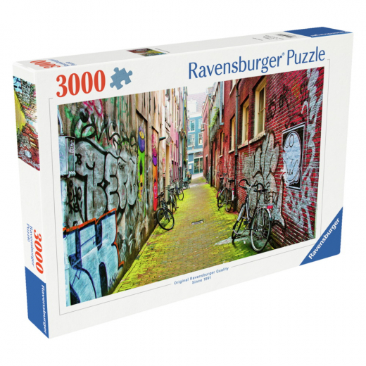 Ravensburger Pussel - Street Art in Amsterdam 3000 Bitar i gruppen PUSSEL / 2000 bitar > hos Spelexperten (12000807)