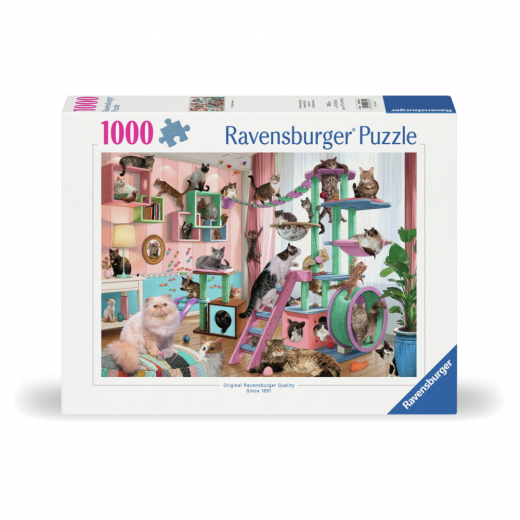 Ravensburger Pussel: Cat Tree Heaven 1000 Bitar i gruppen PUSSEL / 1000 bitar hos Spelexperten (12000875)