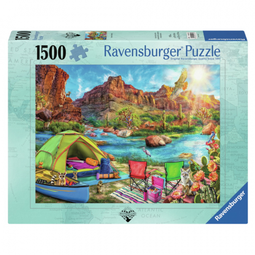 Ravensburger Pussel: Canyon Camping 1500 Bitar i gruppen PUSSEL / 1500 bitar hos Spelexperten (12001007)