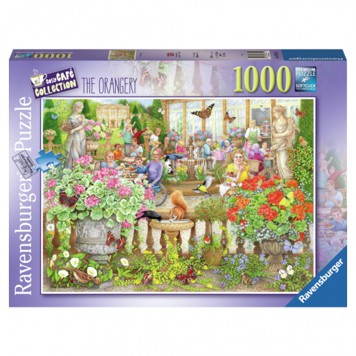 Ravensburger Pussel: Cosy Café Secret Garden 1000 Bitar i gruppen PUSSEL / 1000 bitar hos Spelexperten (12001081)