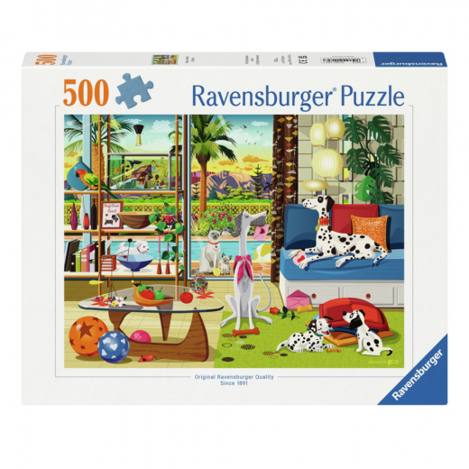 Ravensburger Pussel: Pets of Palm Springs 500 Bitar i gruppen PUSSEL / < 750 bitar hos Spelexperten (12001189)