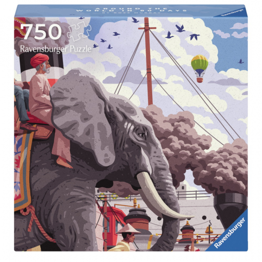 Ravensburger Pussel: Around the world in 80 days 750 Bitar i gruppen PUSSEL / < 750 bitar hos Spelexperten (12001201)