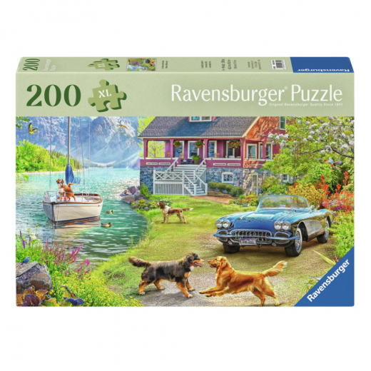 Ravensburger Pussel: Summer Lake House 200 XL Bitar i gruppen PUSSEL / < 750 bitar hos Spelexperten (12001370)