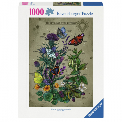 Ravensburger Pussel: Lifecircle Butterfly 1000 Bitar i gruppen PUSSEL / 1000 bitar hos Spelexperten (12001435)