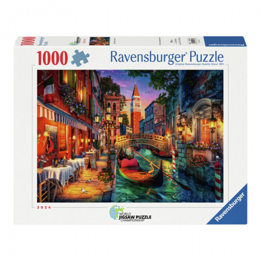 Ravensburger Pussel: Canal Cruise In Venice 1000 Bitar i gruppen PUSSEL / 1000 bitar hos Spelexperten (12001439)