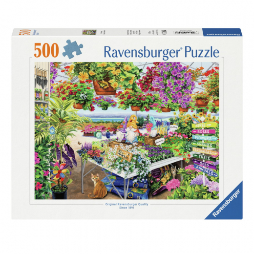 Ravensburger Pussel: Glorious Garden Center 500 Bitar i gruppen PUSSEL / < 750 bitar hos Spelexperten (12001447)