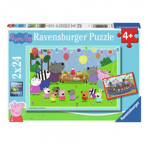 Ravensburger Pussel: Greta Gris 2x24 Bitar i gruppen PUSSEL / Barnpussel hos Spelexperten (12004018)