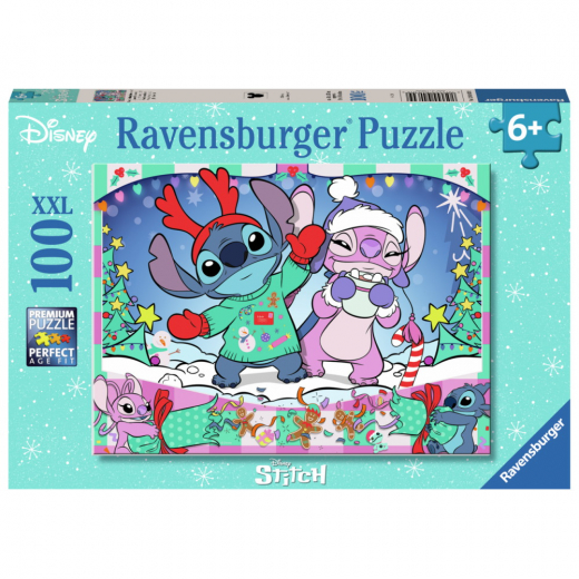 Ravensburger Pussel: Disney Stitch Jul 100 XXL Bitar i gruppen PUSSEL / Barnpussel hos Spelexperten (12004030)