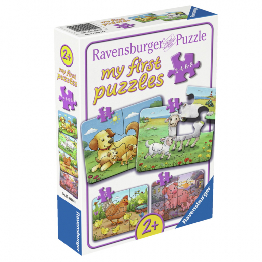 Ravensburger Pussel: Bondgårdsdjur Familjer 2-8 Bitar i gruppen PUSSEL / Barnpussel hos Spelexperten (12004041)