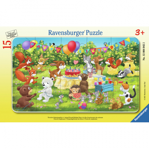 Ravensburger Rampussel: Djurens födelsedags kalas 15 Bitar i gruppen PUSSEL / Barnpussel hos Spelexperten (12004042)