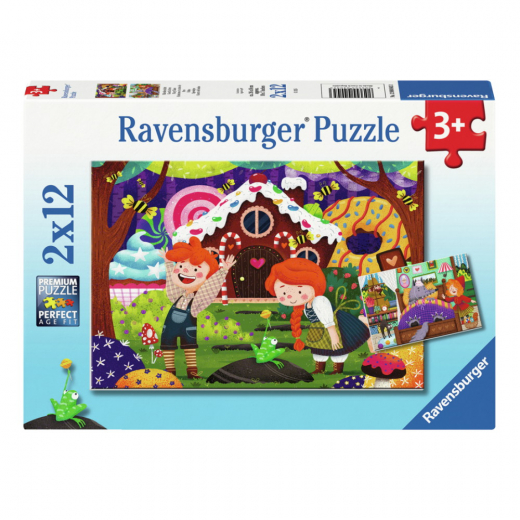 Ravensburger Pussel: Fairy Tales 2x12 Bitar i gruppen PUSSEL / Barnpussel hos Spelexperten (12004045)