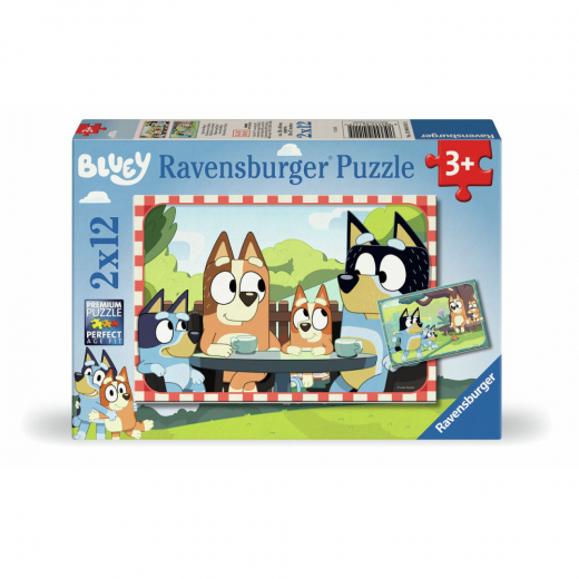 Ravensburger Pussel: Bluey 2x12 Bitar i gruppen PUSSEL / Barnpussel hos Spelexperten (12004111)