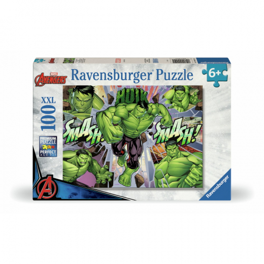 Ravensburger Pussel: Marvel Hulk 100 XXL Bitar i gruppen PUSSEL / Barnpussel hos Spelexperten (12004119)