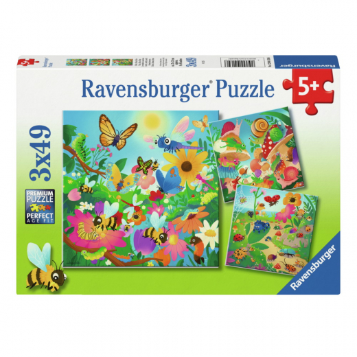 Ravensburger Pussel: Kryp, Kryp, Kryp 3x49 Bitar i gruppen PUSSEL / Barnpussel hos Spelexperten (12004130)