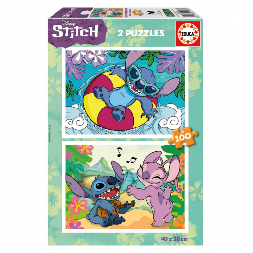 Educa Pussel: Disney Stitch 2 x 100 Bitar i gruppen PUSSEL / Barnpussel hos Spelexperten (19998)