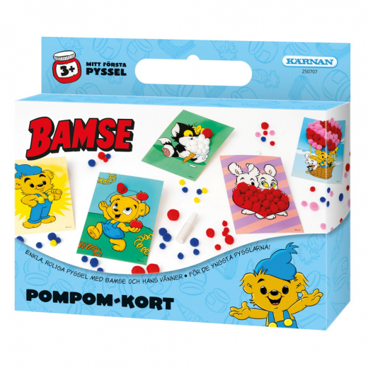 Bamse - Pompom pyssel i gruppen LEKSAKER / Skapa & måla / Skriva och Rita / Pysselböcker hos Spelexperten (250707)