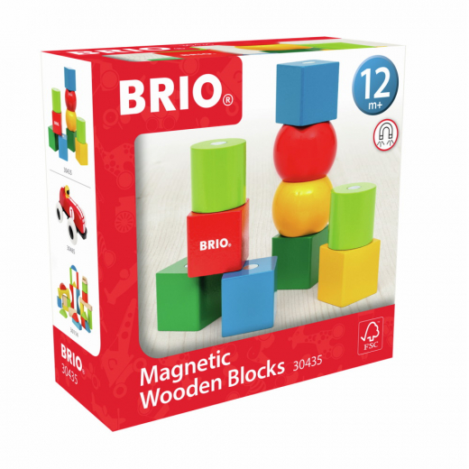 Magnetic Wooden Blocks i gruppen LEKSAKER / Byggklossar / Brio Builder System hos Spelexperten (30435)