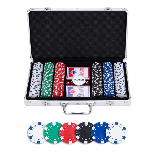 Pokerset Silver Basic 300 i gruppen SÄLLSKAPSSPEL / Poker & casino / Pokerset hos Spelexperten (320910)