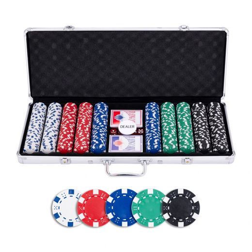 Pokerset Silver Basic 500 i gruppen SÄLLSKAPSSPEL / Poker & casino / Pokerset hos Spelexperten (320915)