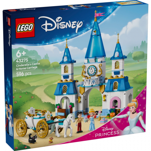 LEGO Disney - Askungens slott och häst med vagn i gruppen LEKSAKER / LEGO / LEGO Disney hos Spelexperten (43275)