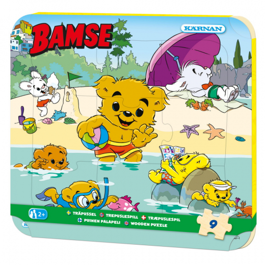 Träpussel Bamse 9 bitar i gruppen PUSSEL / Barnpussel hos Spelexperten (502033)