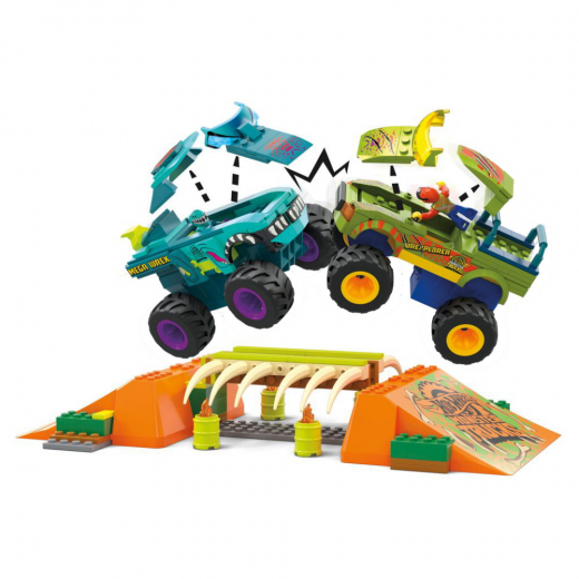 Hot Wheels - Monster Trucks Mega-Wrex Boneyard Stunt Course i gruppen LEKSAKER / Leksaksfordon / Hot Wheels hos Spelexperten (5023017)