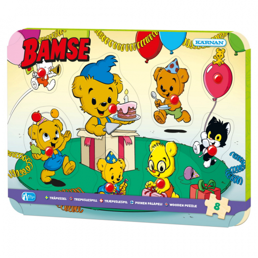 Knoppussel Bamse 8 Bitar i gruppen PUSSEL / Barnpussel hos Spelexperten (513038)