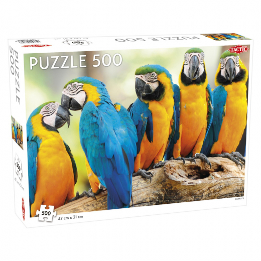 Tactic Pussel: Parrots 500 Bitar i gruppen PUSSEL / < 750 bitar hos Spelexperten (56656)